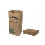 Lawn And Grass Paper Garbage Bag Square Bottom Brown Color Biodegradable for sale