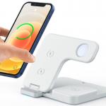 Foldable Portable 15W Samsung Fast Wireless Charger With Phone Earphone Watch for sale