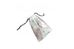 China PE EVA Frosted Poly Drawstring Bags , Waterproof Small Plastic Drawstring Bags supplier
