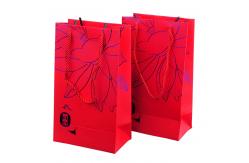 China Promotional Custom Printed Red Paper Bags Gift Package With Cotton Handle Rope supplier