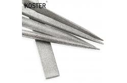 China Customized Diamond Coted Needle File 10PCS Half Round Shaped Plastic Coated Grip Handle supplier