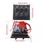 12V Boat Electricals IP65 6-Key Multifunction Marine Toggle Switch