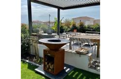 China Customized Large Fire Pit Table Garden Decor Steel BBQ Grill supplier