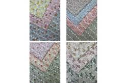 China Chiffon Bottom Polyester Flower Printed Fabric For Lace Embroidery supplier
