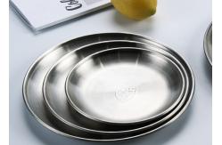 China 14cm 17cm 30cm Round Shape 304 Stainless Steel Plate Set supplier