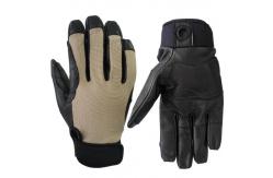 China Tight Fitting Tactical Fast Rope Gloves Goatskin Palm Spandex Back supplier