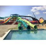 Aqua Park Triple Twist Water Slide Outdoor 10m Fiberglass Customized Color for sale