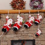 Climbing Rope Santa Claus Toys 100% Polyester Plush Material Customized Size