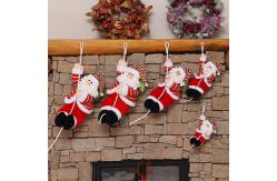 China Climbing Rope Santa Claus Toys 100% Polyester Plush Material Customized Size supplier