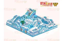 China Inflatable Castle Jump House With Big Slides ( Blue & White ) supplier