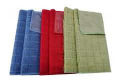 China Dish Cleaning Towel  Dish Drying Rags With Scrubbing Mesh supplier