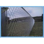 Silver Chain Link Fence Fabric Weave Hot Galvanized Steel Wire For Engineering for sale