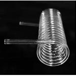 Clear Transparent Spiral Quartz Glass Tube With Polished Surface
