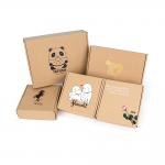Recycled Brown Corrugated Paper Postage Gift Box For Wine for sale