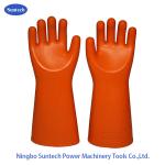 Straight Cuff Rubber Latex 35KV Insulating Electric Gloves for sale