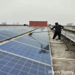Water Powered Electric Rolling Brush for Solar Panel Cleaning in Metallurgical Industry