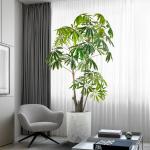 Round Peacock Leaves Artificial Potted Floor Plants For Bedroom Decoration for sale