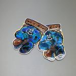 Smell Proof Die Cut Mylar Bags Holographic 3.5g Zipper Irregular Shape Bags for sale