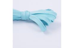 China 120cm Length Custom Flat Polyester Shoelace With Plastic Tips For Pants supplier