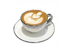 China Light Luxury Coffee Cup Ceramic Electroplated Silver Edge Exquisite Tea Coffee Set supplier