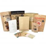 Biodegradable Smell Proof Packaging Bag With Window White Kraft Paper Bags for Tea Cookie Cake Nuts Edibles Powder Pet F for sale