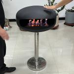 Black With Silver Ethanol Alcohol Fireplace Manual Ignition Long Lasting