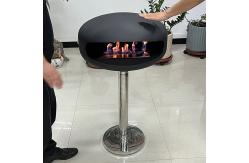 China Black With Silver Ethanol Alcohol Fireplace Manual Ignition Long Lasting supplier