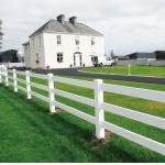 Cattle Vinyl 3 Rails PVC 2 Rails Horse Paddock Farm Fence Post Ranch for sale