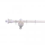 Antique Color Metal Pipe 28MM Curtain Rods Customized Length For Hotel Renovation for sale