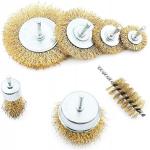 Polishing Wire Brush Set 7 Piece With Clamping Shaft 6Mm for sale