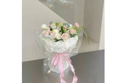 China Transparent waterproof thickened flower wrapping paper, flower art materials, water-retaining cellophane wholesale supplier