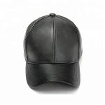Color Blank Pu Leather 6 Panel Baseball Cap For Women Unconstructed Style for sale