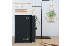 China OEM ODM Vertical Hourly Planner 2023 2024 PU Vegan Leather Cover supplier