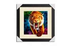 China Strong 5d Deep Effect Lenticular Photo Printing 40x40cm Picture Tiger / Wolf supplier
