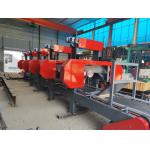 Multiple heads wood timber logs cutting machine horizontal band sawmill