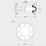 TS16949 Industrial Air Springs 260135H-1 With Full Stroke From 55mm To 214mm for sale