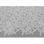 Water Soluble Embroidered Polyester Lace Fabric With Floral Lace For Dress Designer for sale
