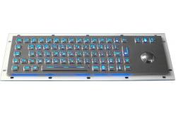 China Industrial Vandal Resistant Usb Backlit Keyboard With Trackball Mouse supplier