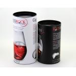 Food Grade Round Paper Cans Packaging With Black Plastic Lids For Wine Cup  Bowl for sale