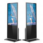 Advertising Monitor LCD Floor Standing Digital Signage 75inch Anti Corrosion 280cd/m2 for sale