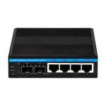 6 Port Gigabit Managed Hardened Network Switch Compact Size Dual Power DC12V for sale