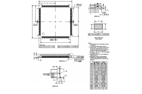 Integrated Circuit Chip QUad Integrated Communications Controller Users Manual  MC68360FE25C MOTOROLA QFP