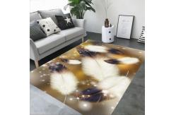 China 160*250cm Rectangle Living Room Floor Carpets By 3D Printed Feather Pattern supplier