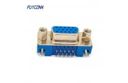 China 15Pin Hight Density D-sub Connectors Right Angle PCB Female Connector supplier