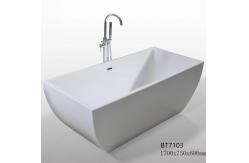 China Simple Acrylic Freestanding Jacuzzi Bathtub Comfortable 1700x750x600mm Size supplier