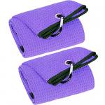 Handy Picks Microfiber Waffle Golf Towel With Carabiner Clip, Waffle Pattern Hook and Loop Fastener the Convenient Golf Cleaning Towel for sale
