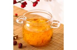 China Customized 700ml Handmade Borosilicate Saucepan Glass Pot supplier