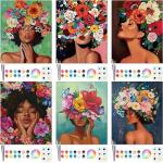 8 X 10 Inch Pre Printed Canvas Kit Pre Drawn Afro Queen Cotton Canvas For Adult Gifts for sale