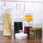 7 Pieces Pantry Food Container Sets Eco Friendly Transparent Stackable for sale