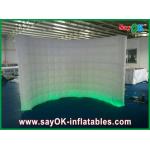 White Inflatable Led Light Curved Wall L3 X W1.5 X H2m With Blower Inflatable Work Tent for sale